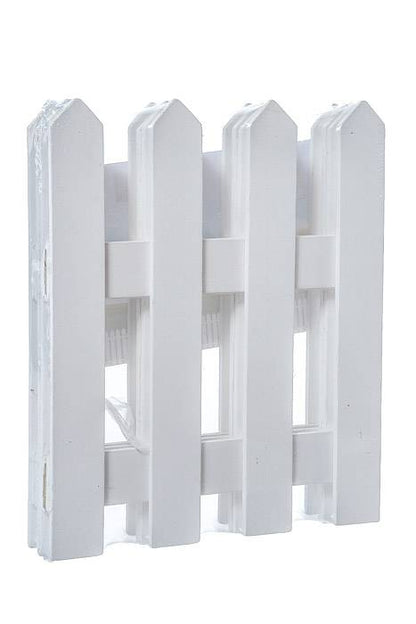 19.75" X 11.75" Wood Folding Fence White Pkg/2