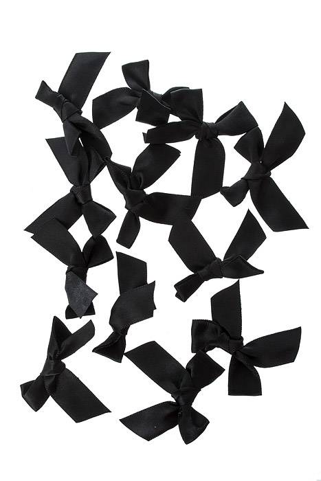 2" Ribbon Bow (Black) Pkg/12