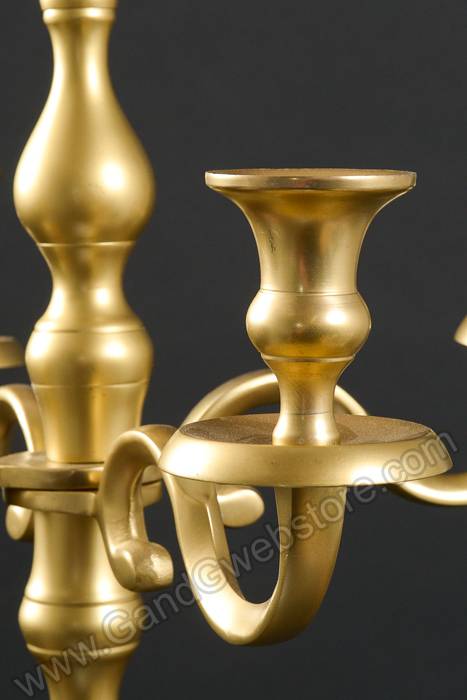 17" X 47" Aluminum Candelabra Gold