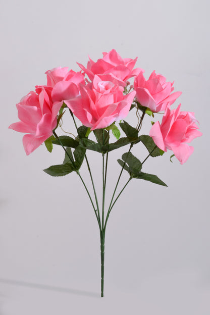 16" Silk Printing Rose Bush Pink