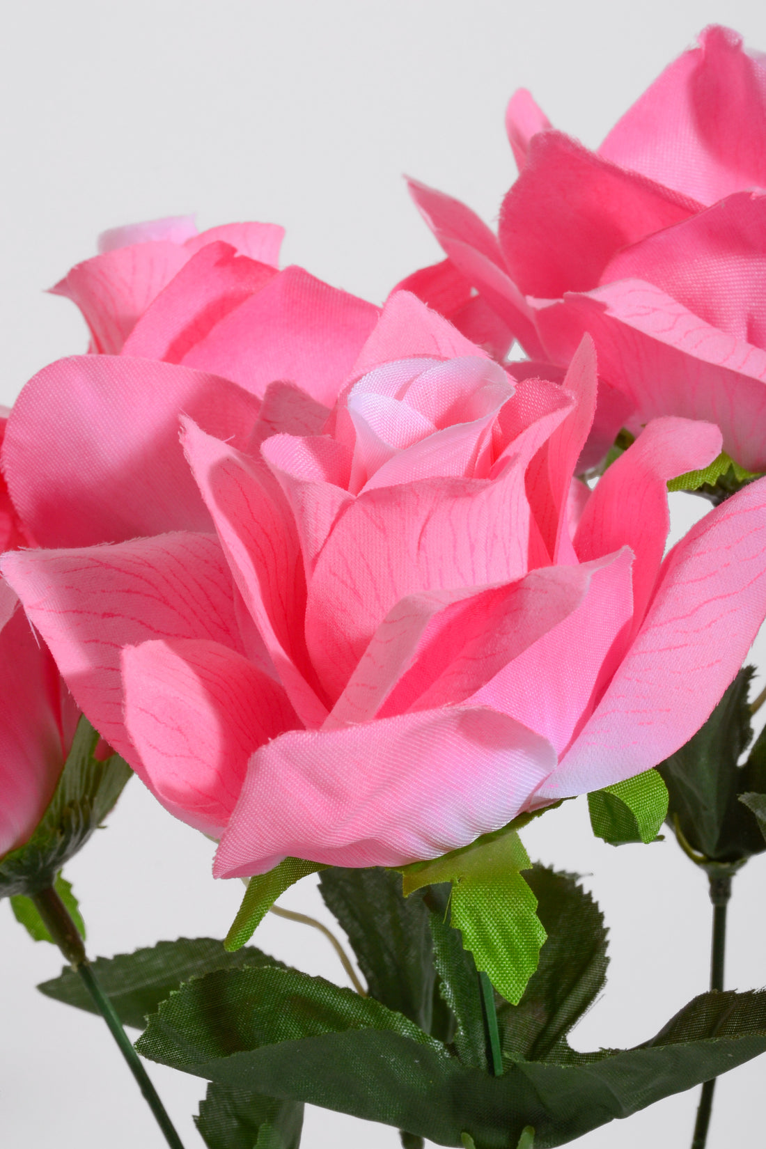 16" Silk Printing Rose Bush Pink