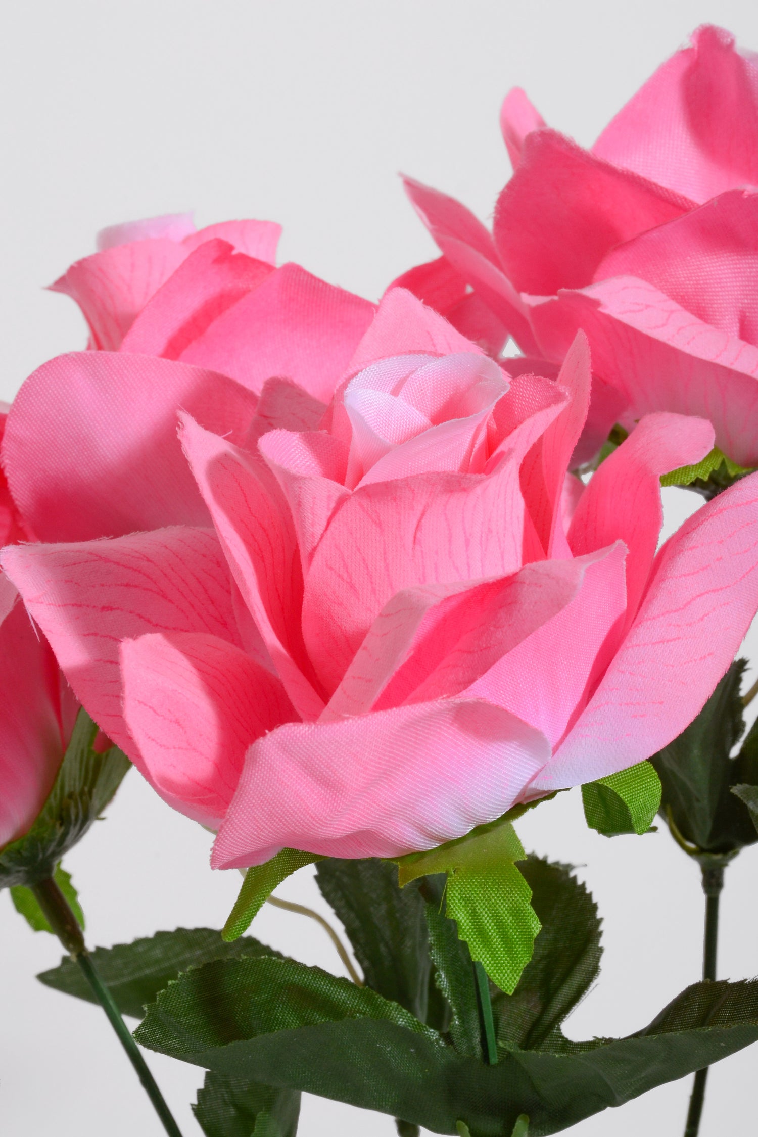 16" Silk Printing Rose Bush Pink