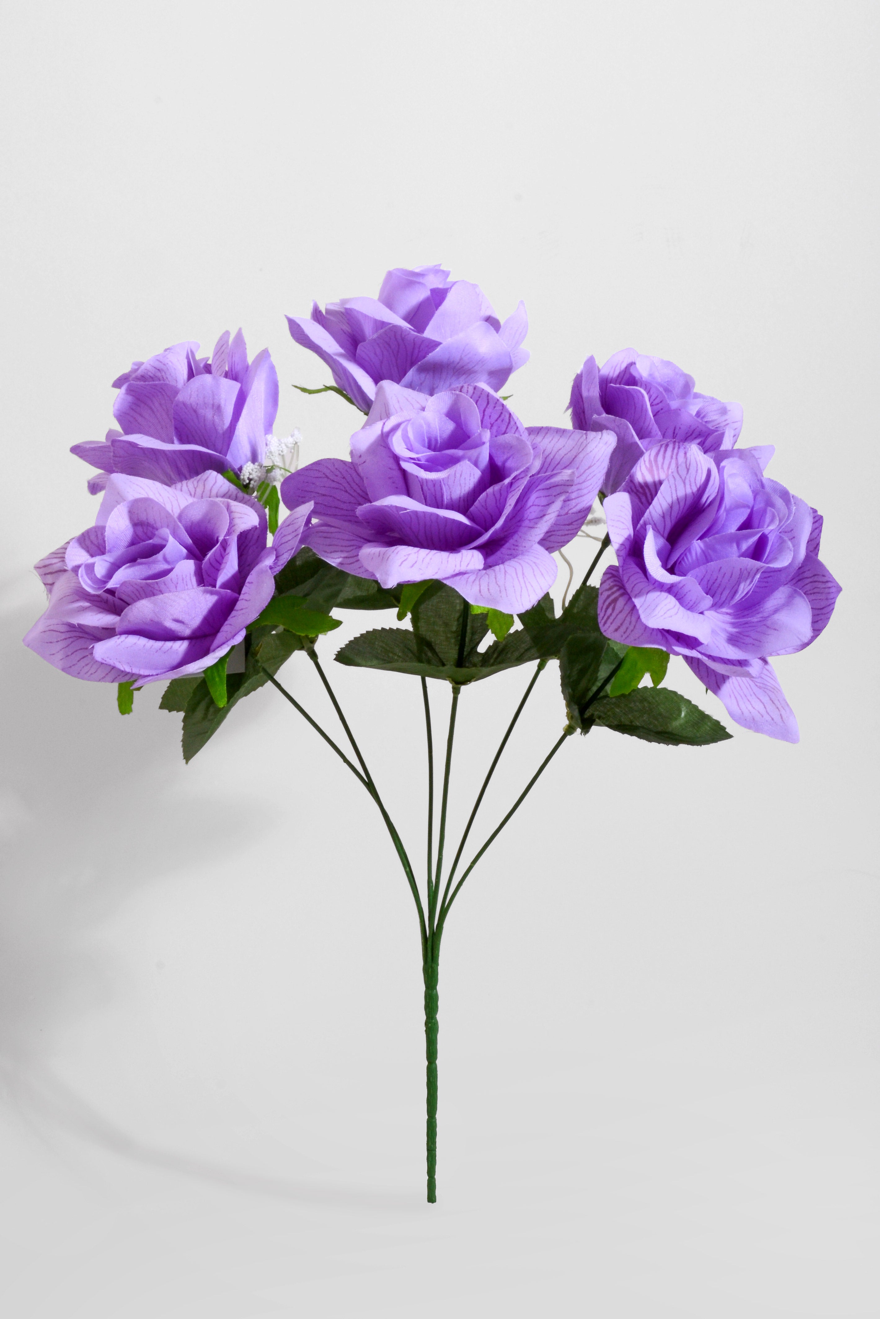 16" Silk Printing Rose Bush Lavender