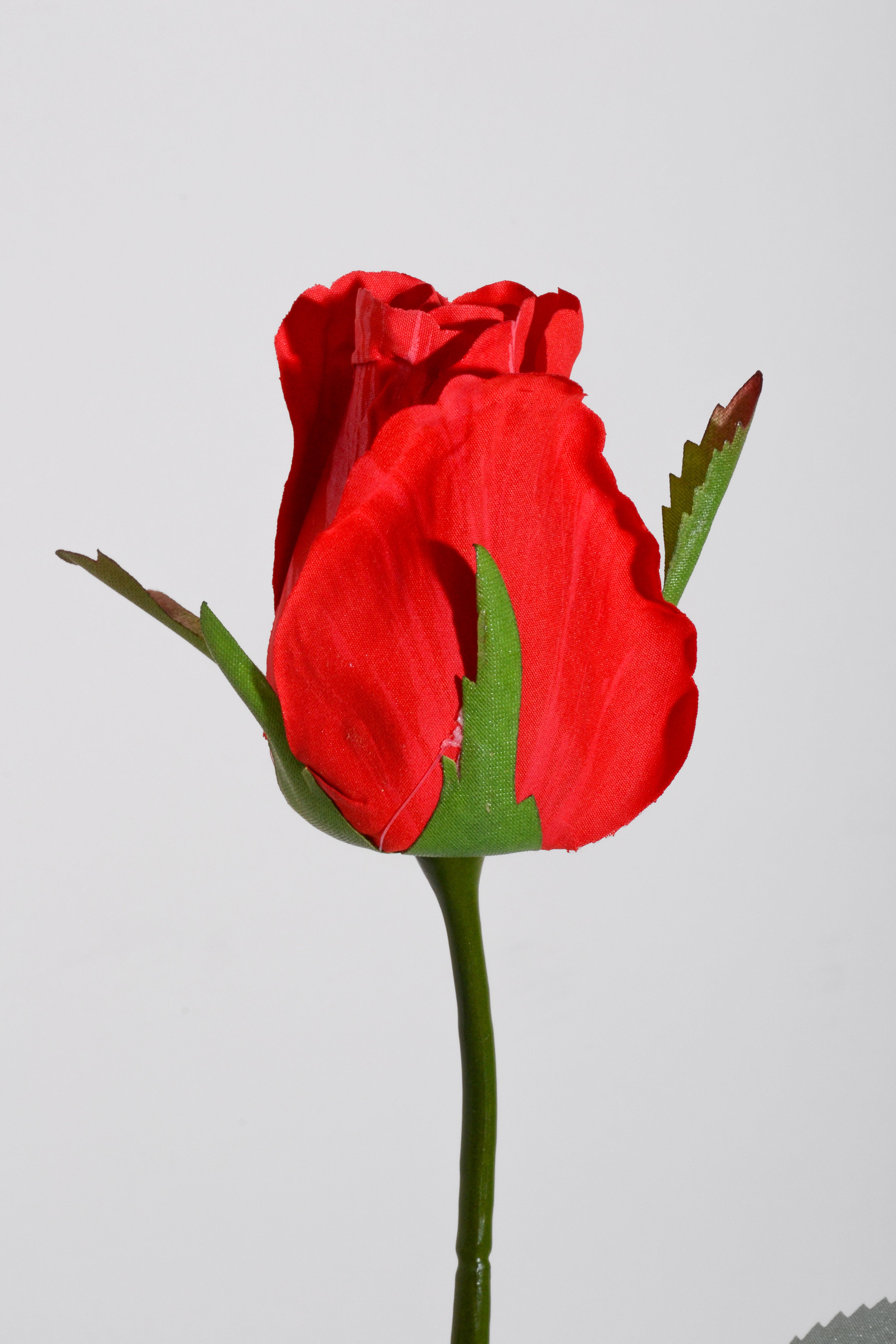 23.5" Silk Rose Bud Spray Red