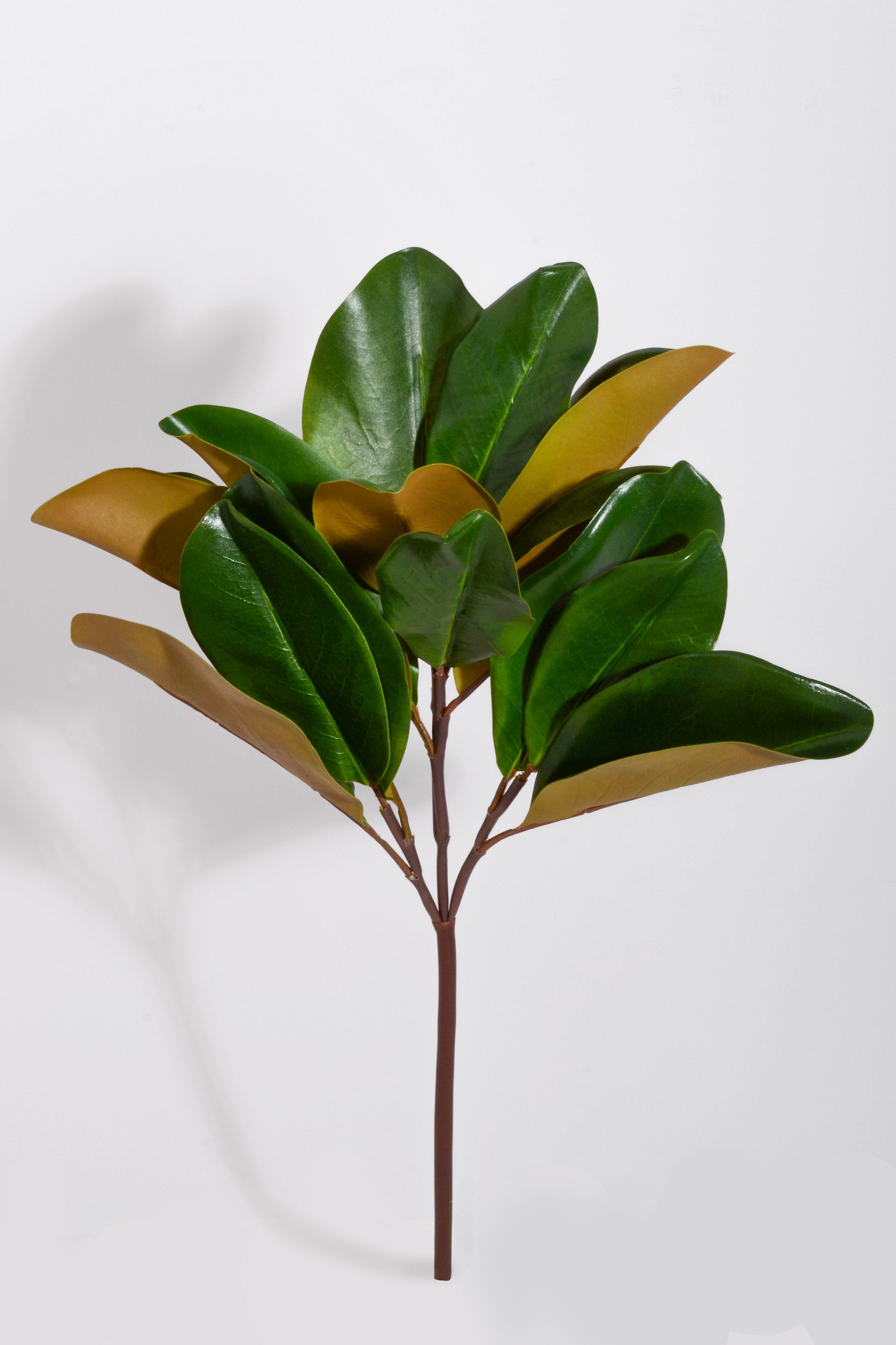 16" Artificial Magnolia Leaf Pick Green