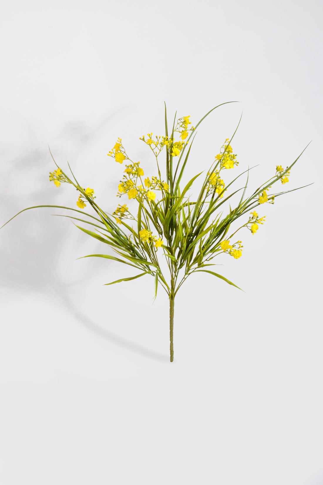 26" Artificial Grass Bush W/Flower Yellow