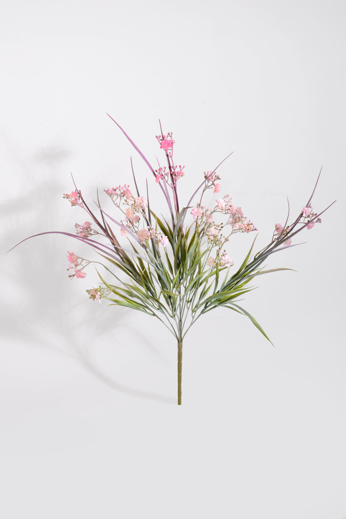 26" Artificial Grass Bush W/Flower Pink