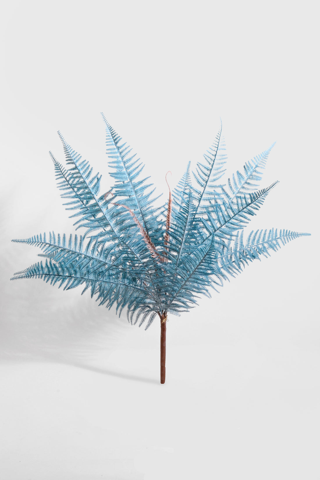 25" Artificial Fern Bush Blue