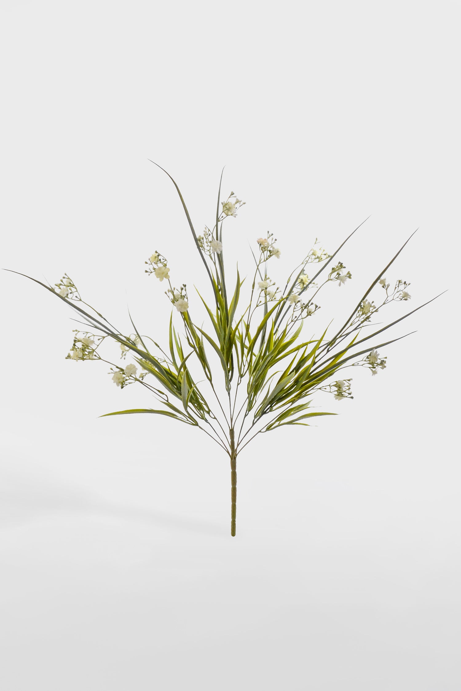 26" Artificial Grass Bush W/Flower White
