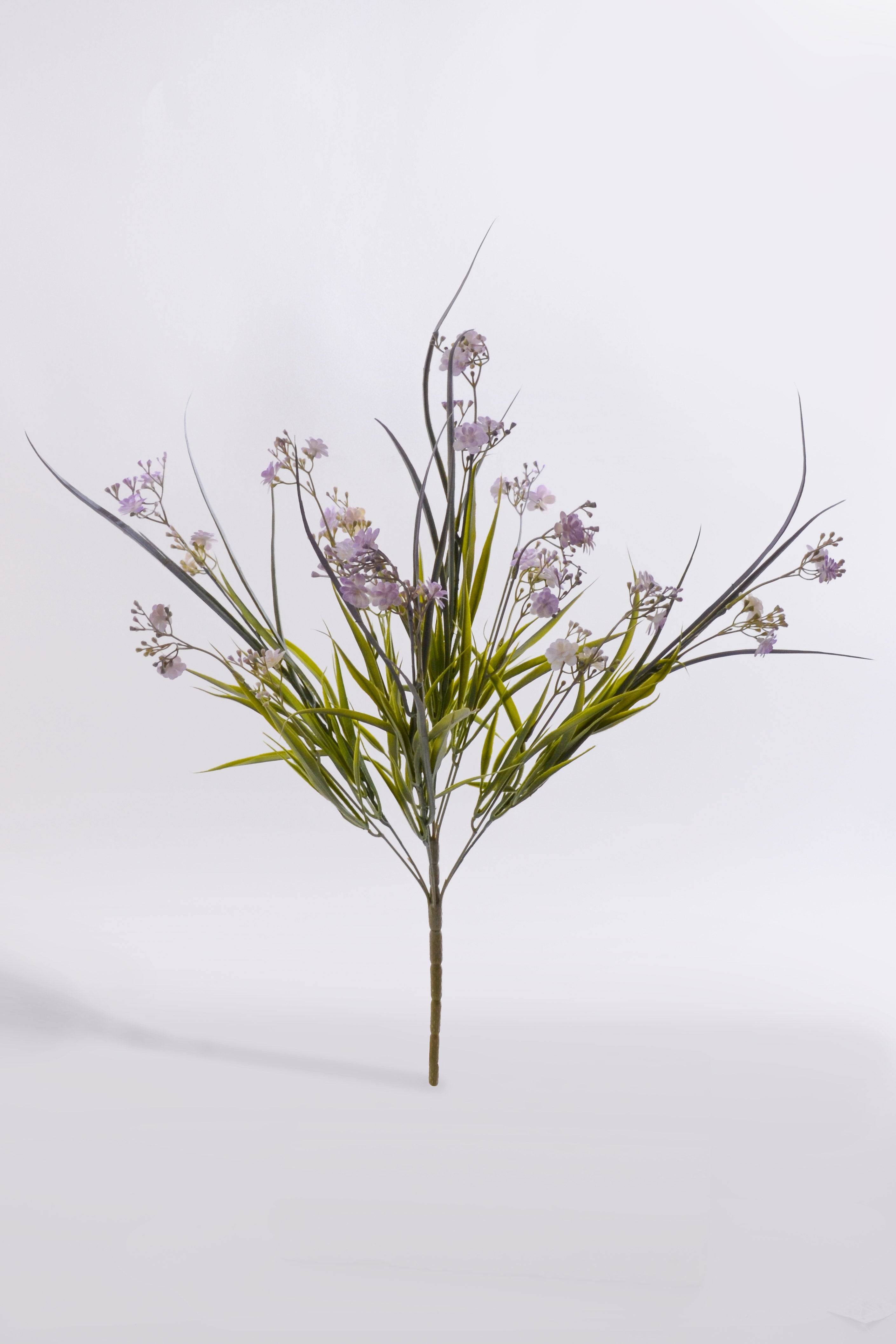 26" Artificial Grass Bush W/Flower Lavender