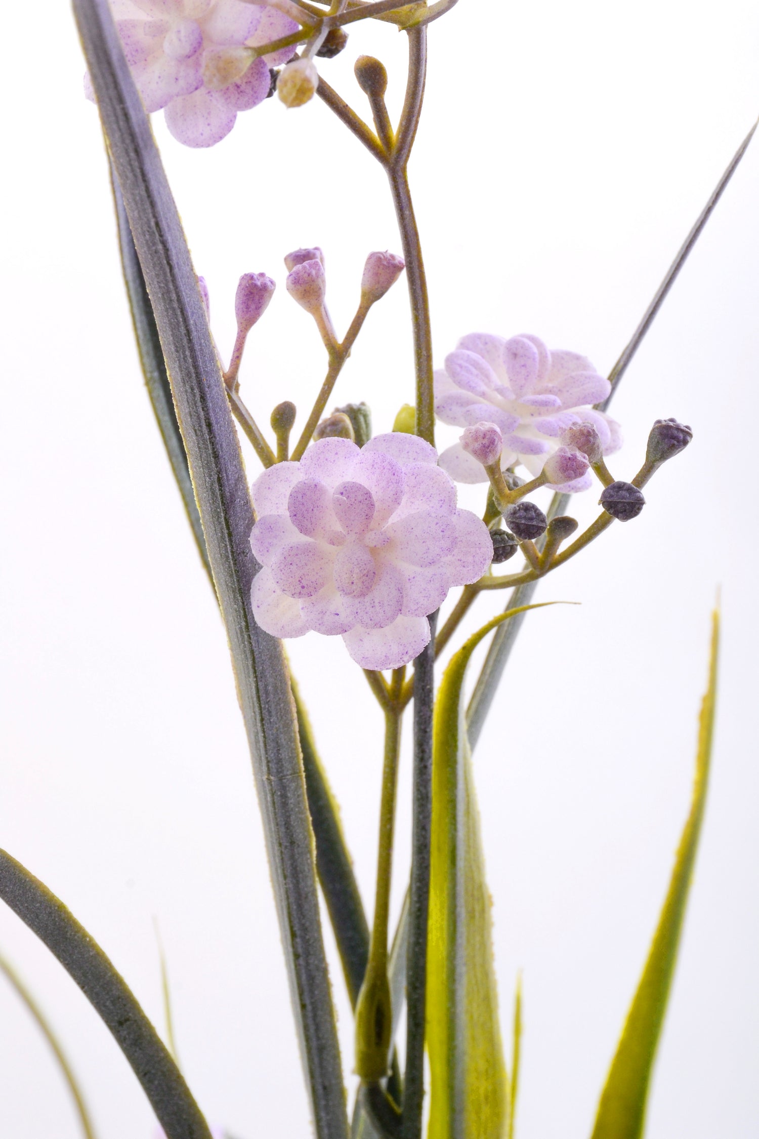 26" Artificial Grass Bush W/Flower Lavender