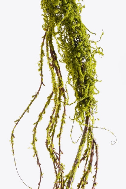 78" Artificial Moss Branch Garland Green