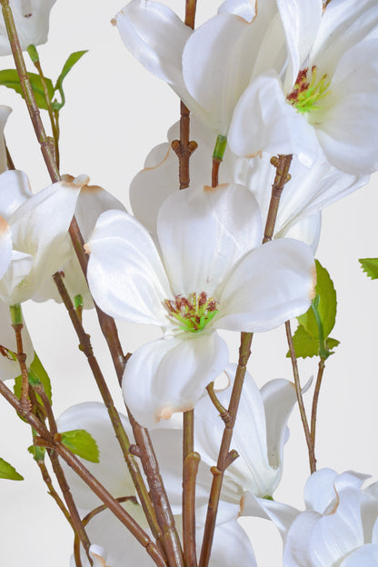 46" Silk Southern Dogwood Bundle White