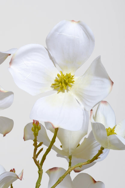 47" Silk Dogwood Spray White