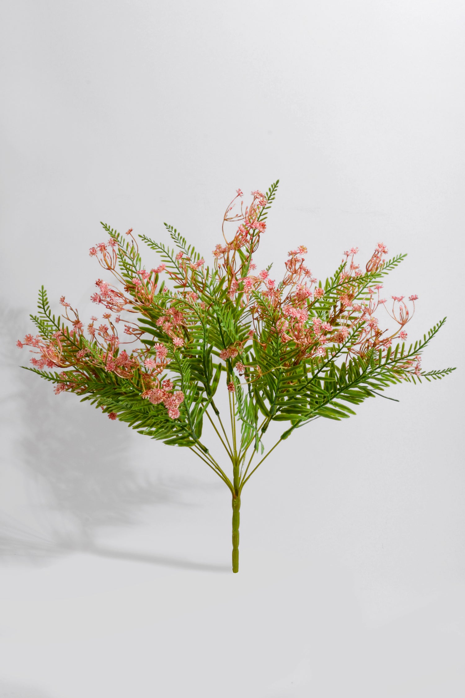 21" Plastic Gypso Fern Bush Pink