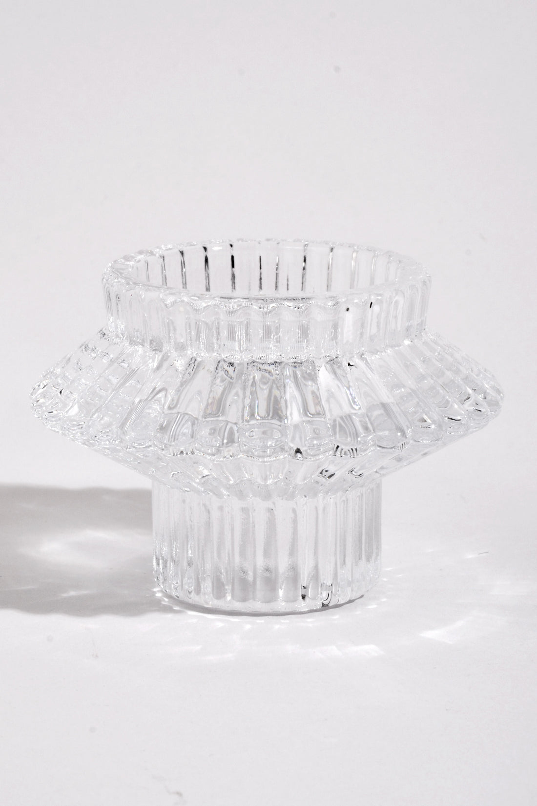 2.25" Reversible Candle Holder Clear