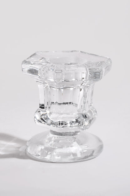 2.25" Glass Candle Holder Clear