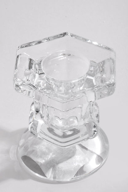 2.25" Glass Candle Holder Clear