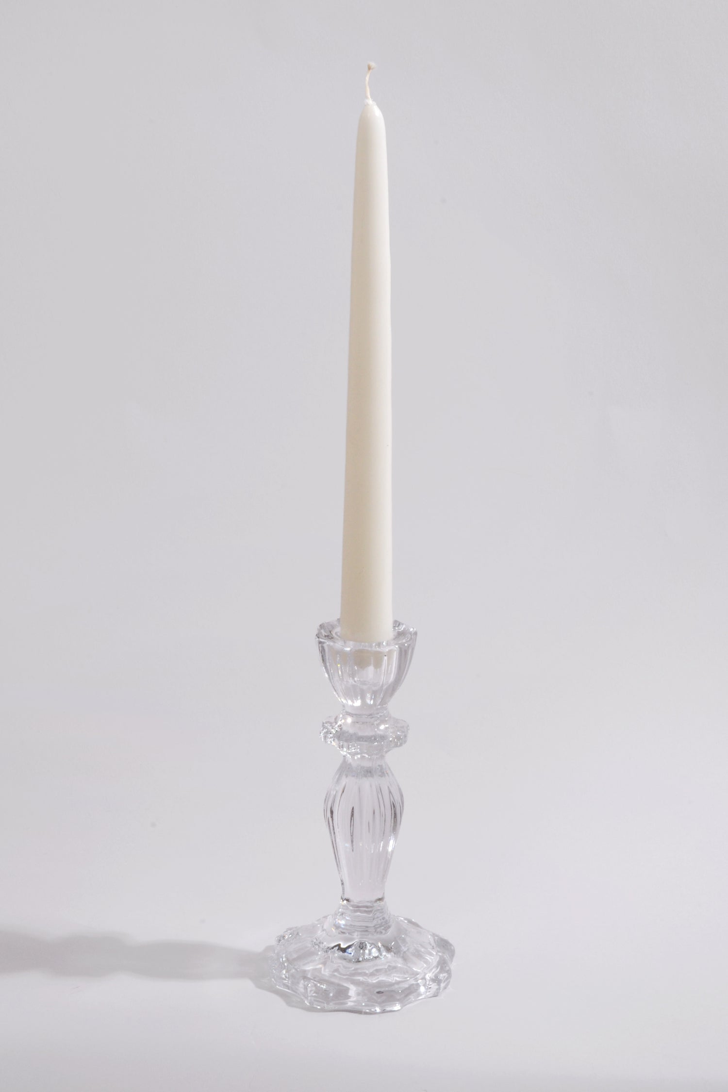 6.25" Glass Candle Holder Clear