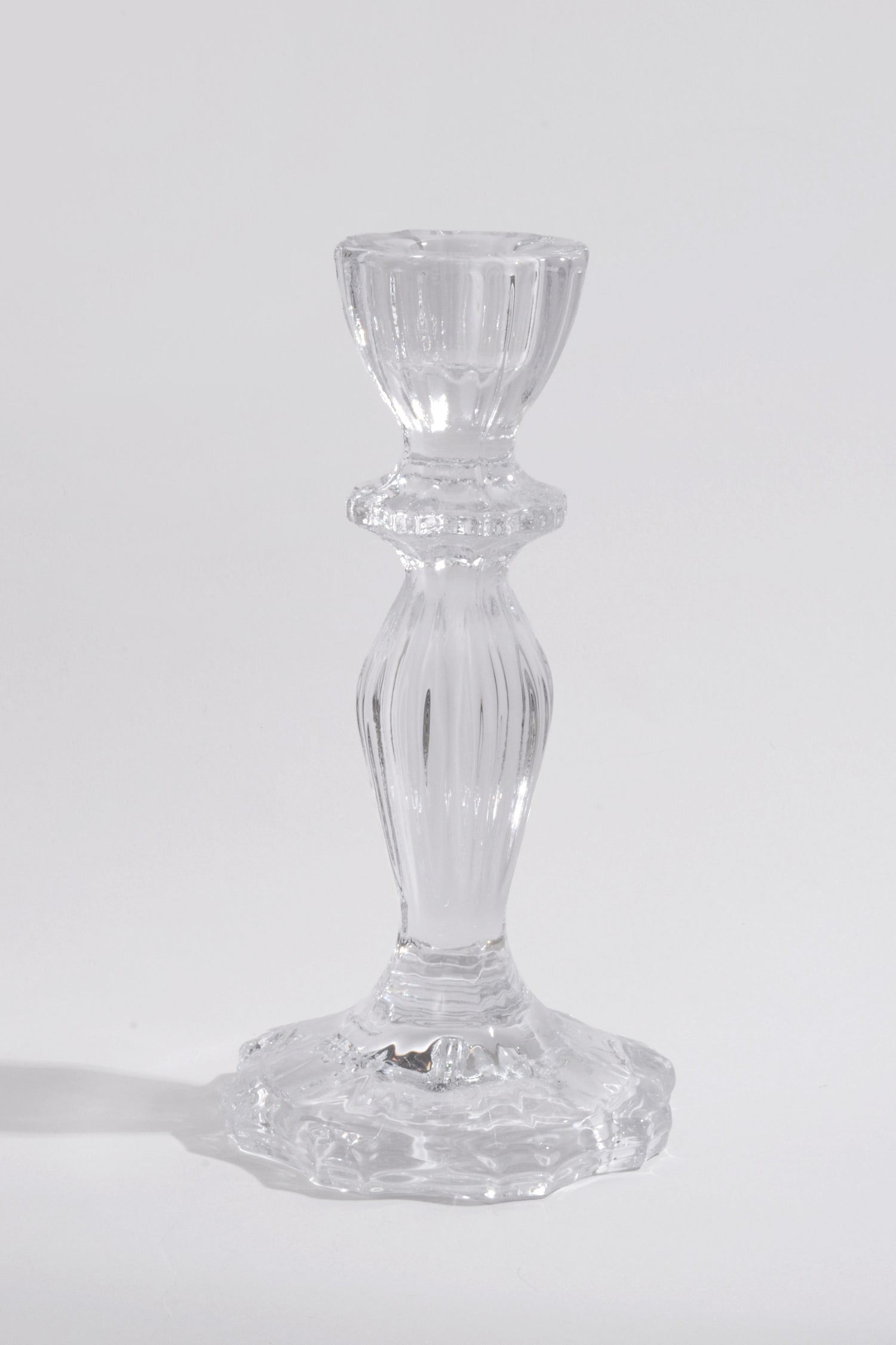 6.25" Glass Candle Holder Clear