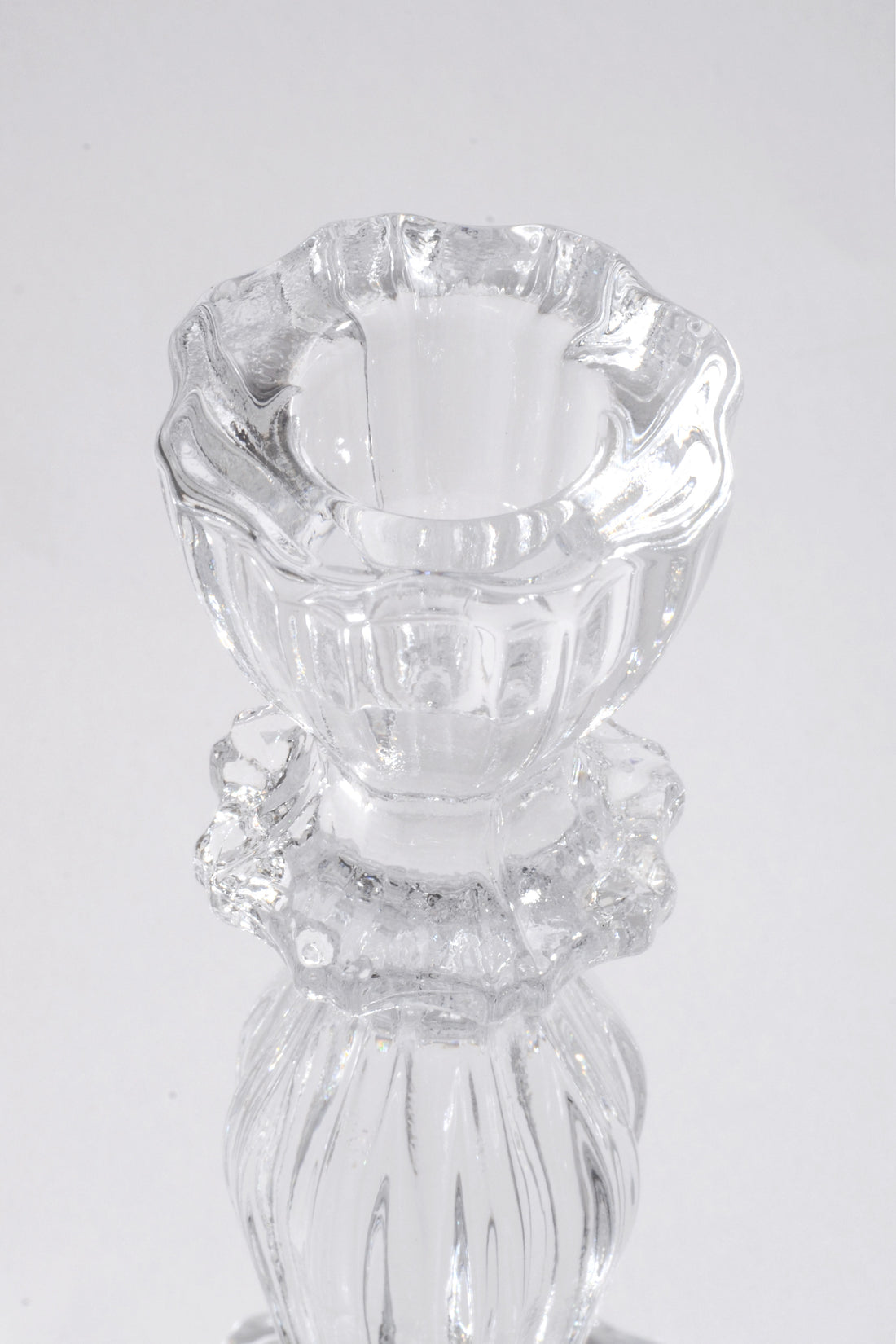 6.25" Glass Candle Holder Clear