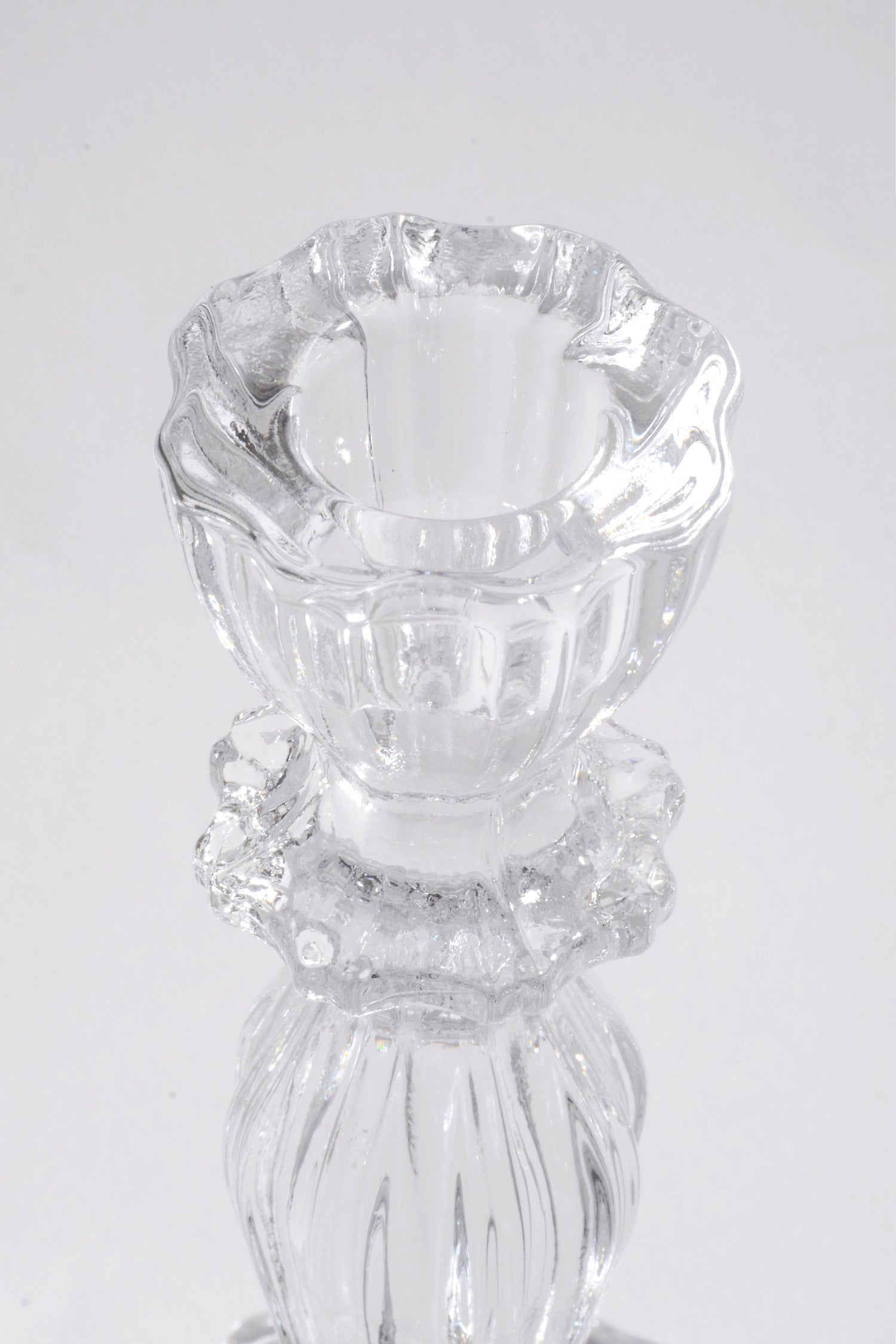 6.25" Glass Candle Holder Clear