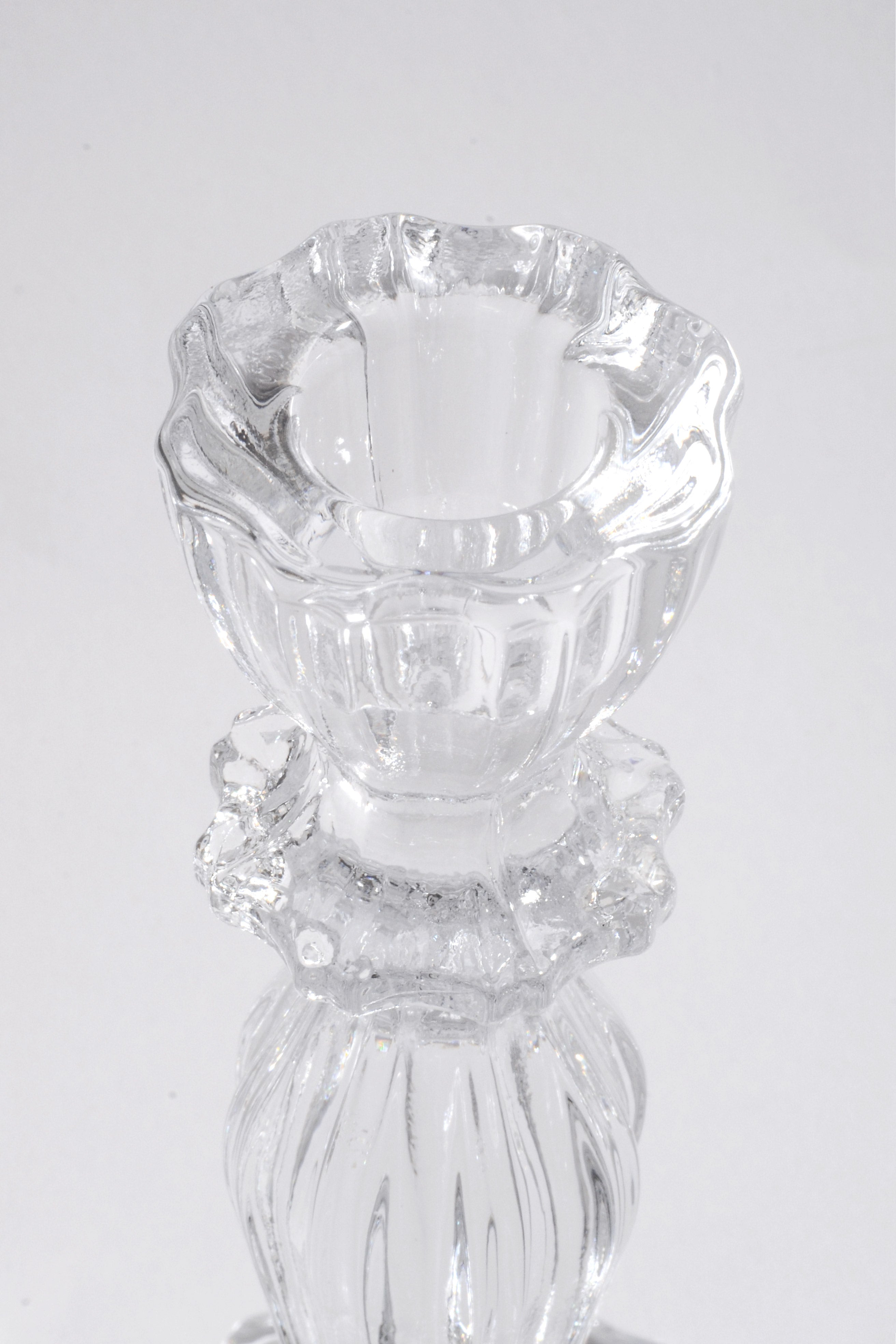 6.25" Glass Candle Holder Clear