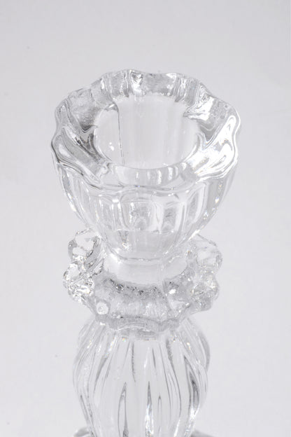 6.25" Glass Candle Holder Clear
