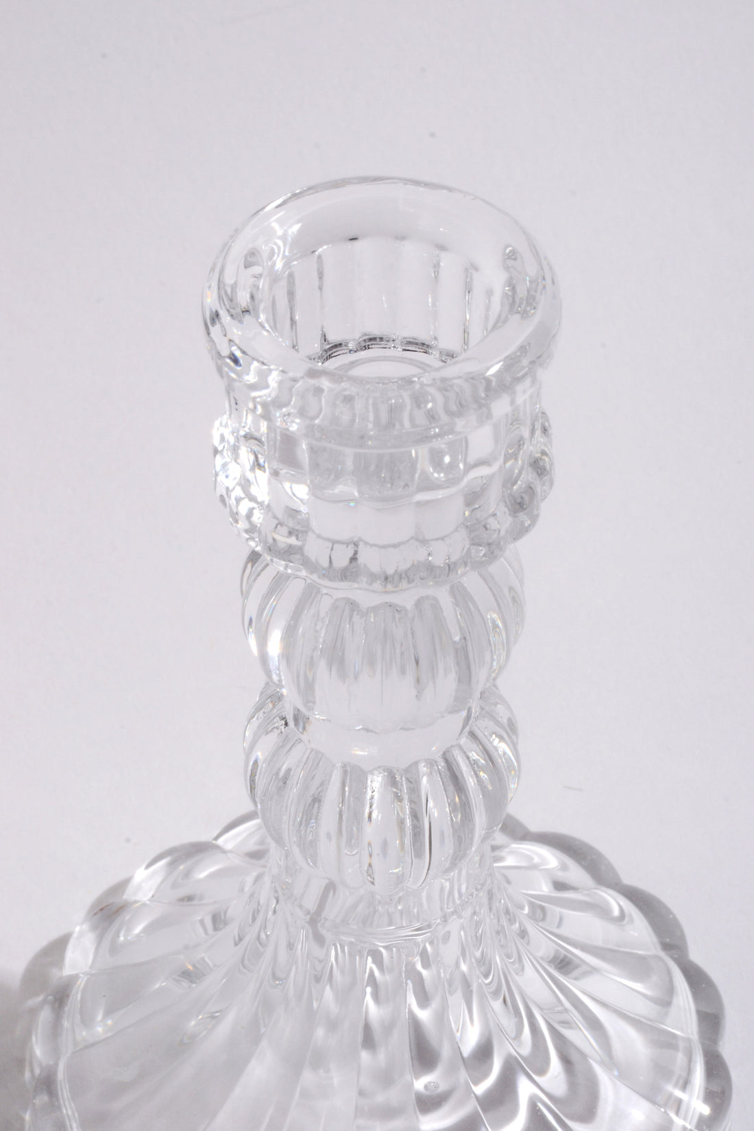 5" Glass Candle Holder Clear