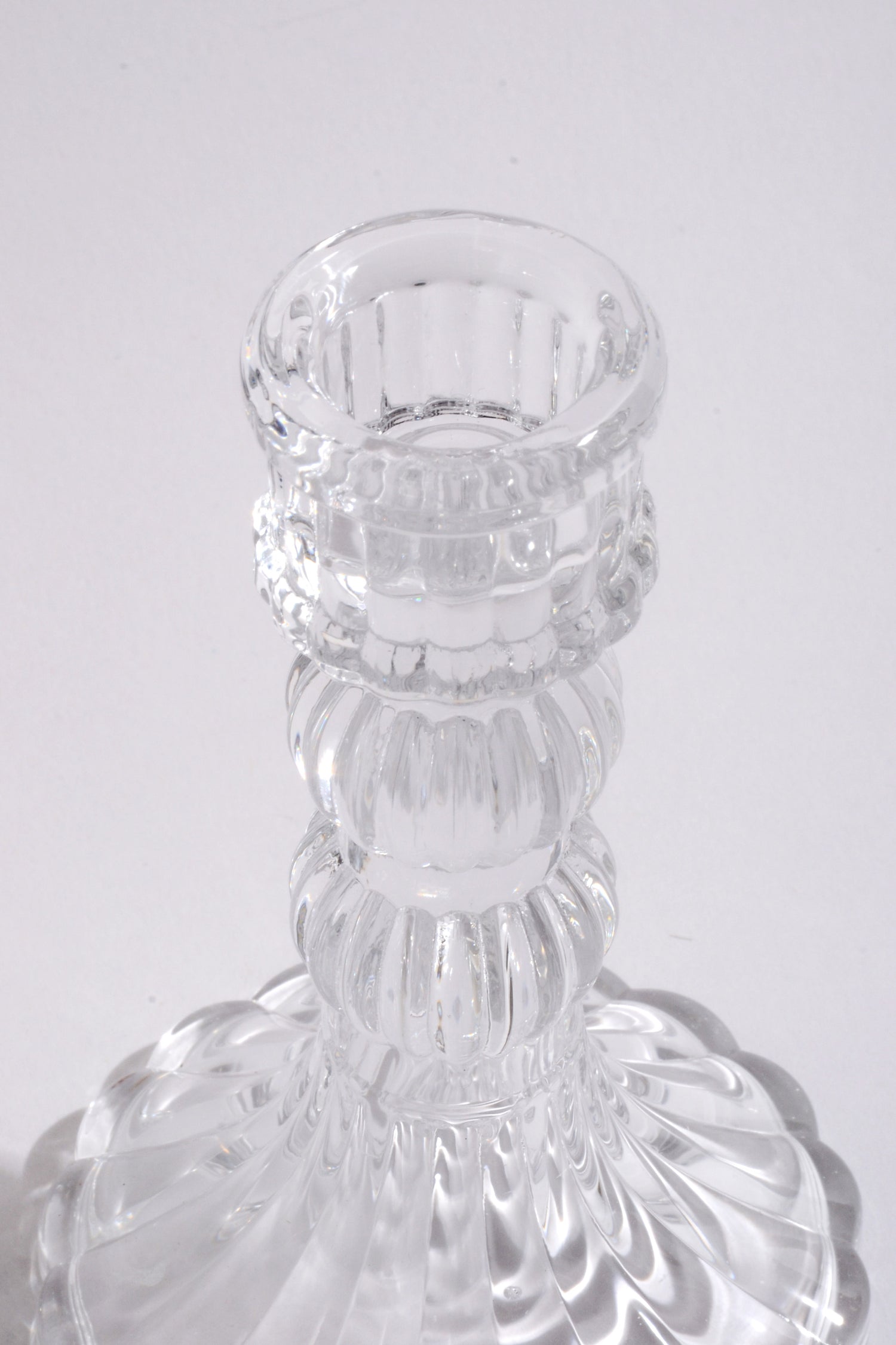 5" Glass Candle Holder Clear