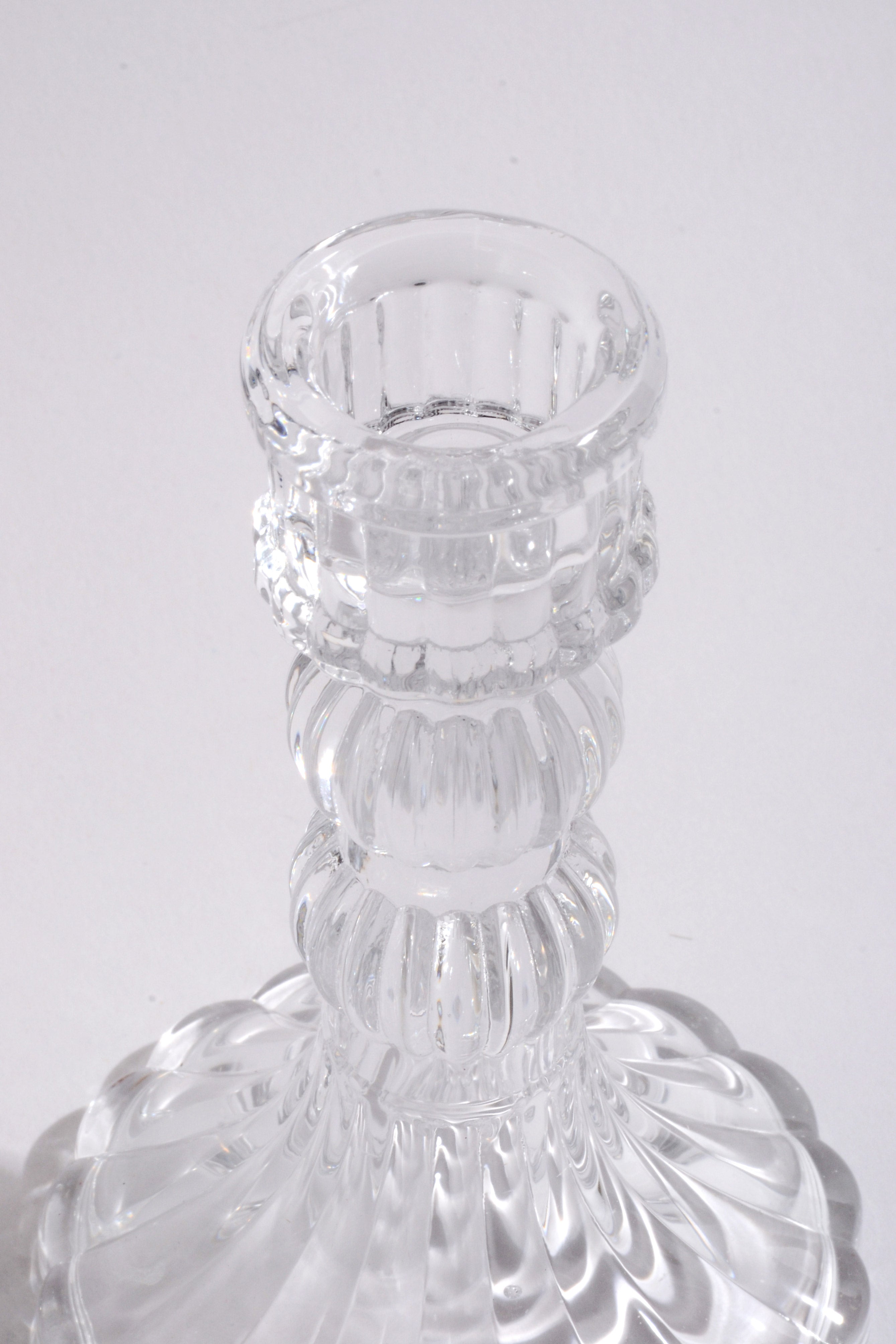 5" Glass Candle Holder Clear