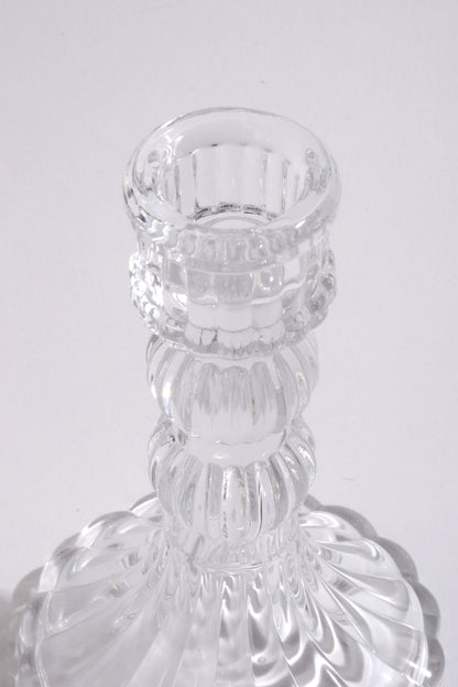 5" Glass Candle Holder Clear