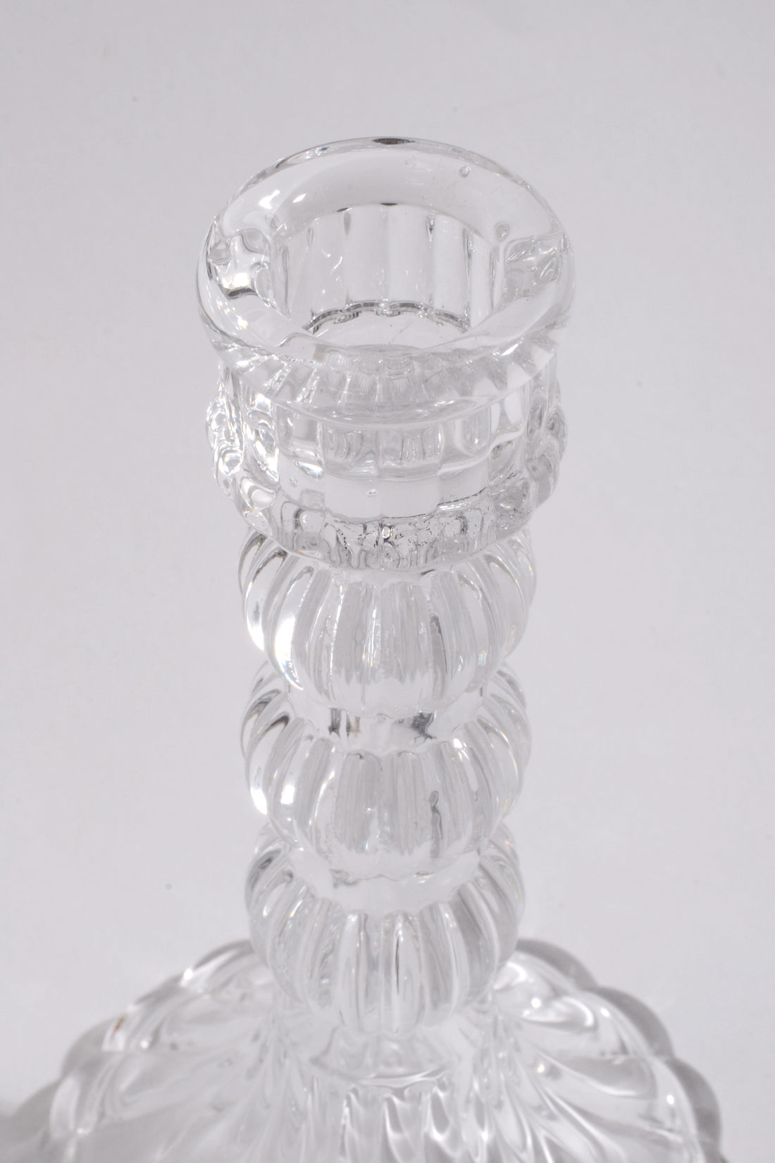 6" Glass Candle Holder Clear