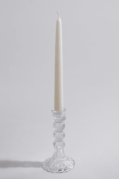 6" Glass Candle Holder Clear