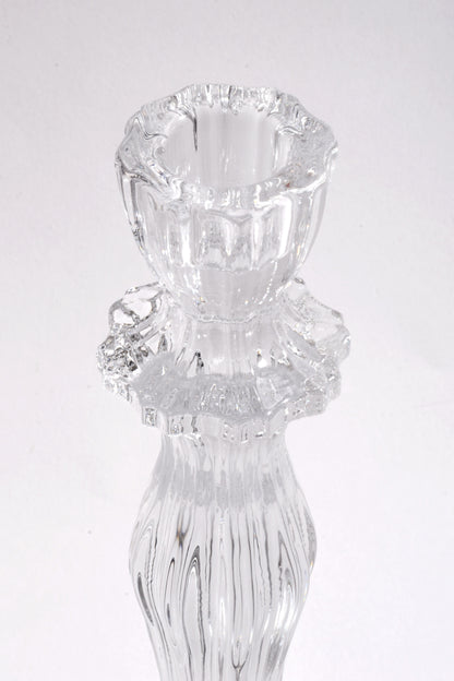 8" Glass Candle Holder Clear