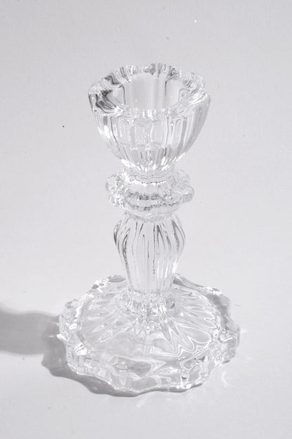 4.25" Glass Candle Holder Clear