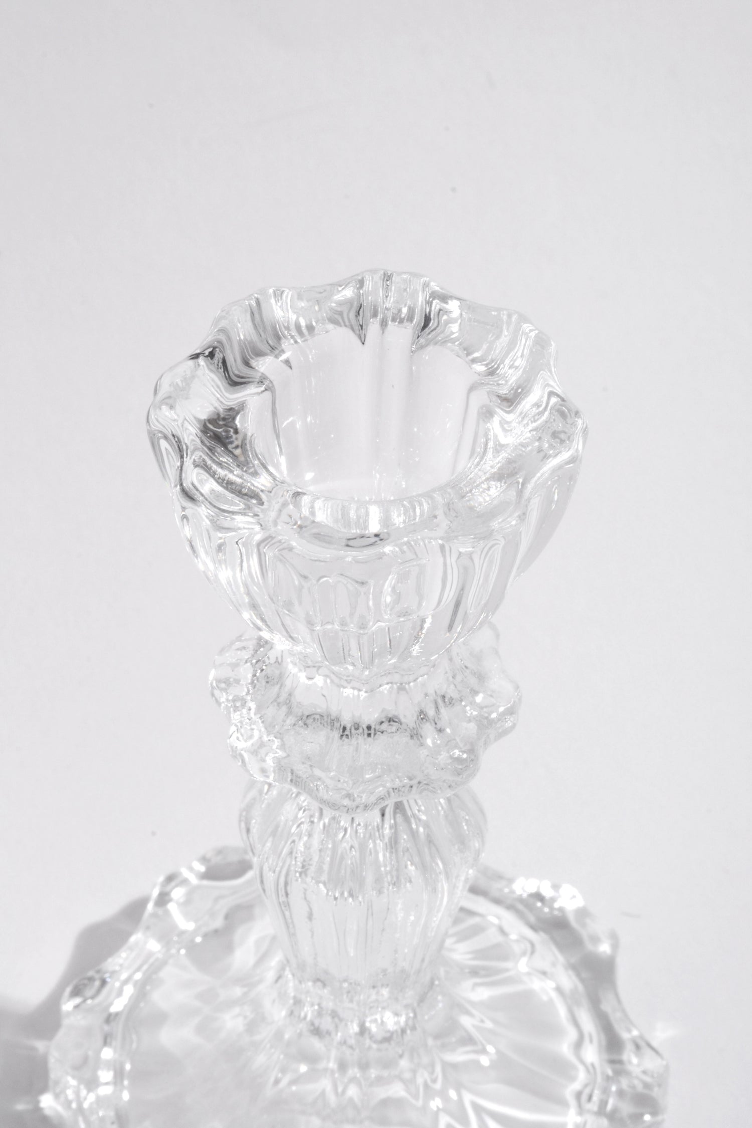 4.25" Glass Candle Holder Clear