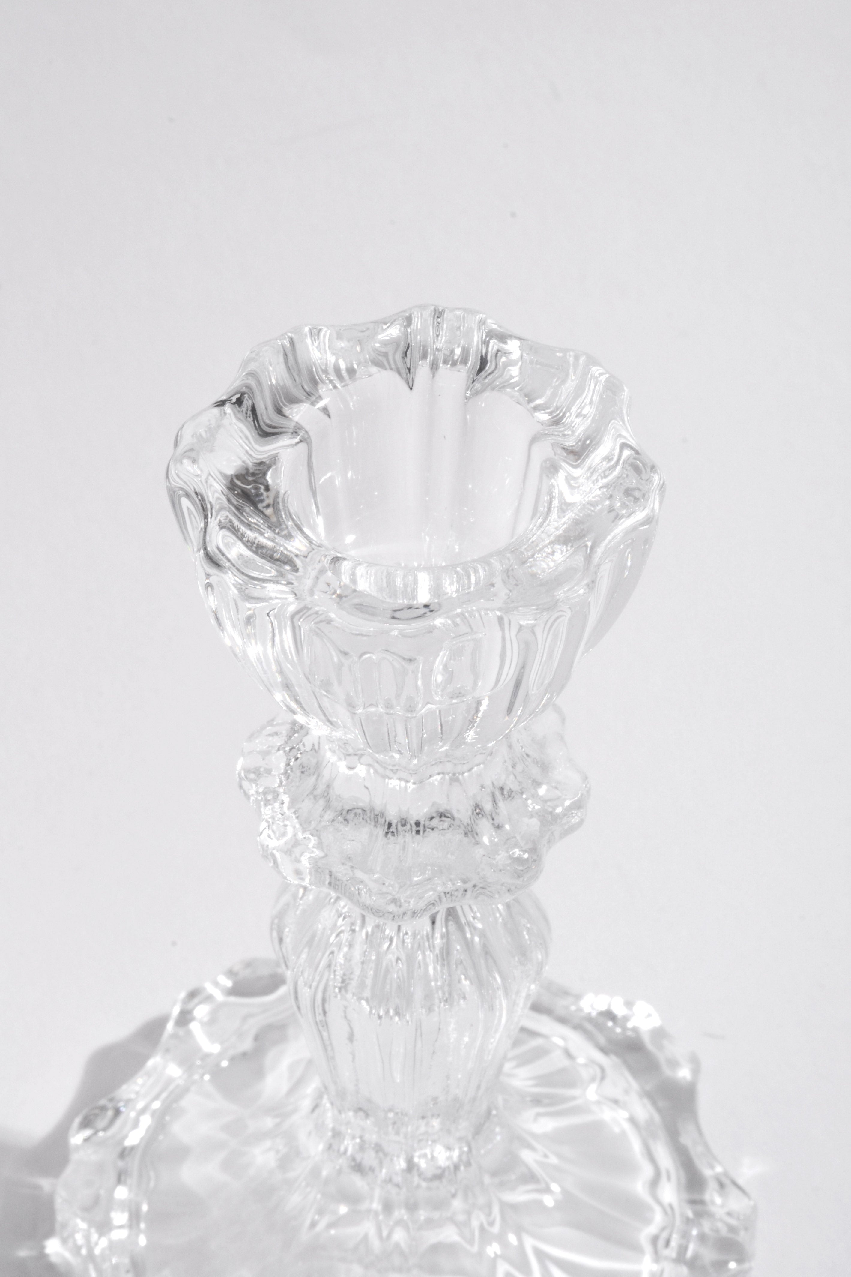 4.25" Glass Candle Holder Clear