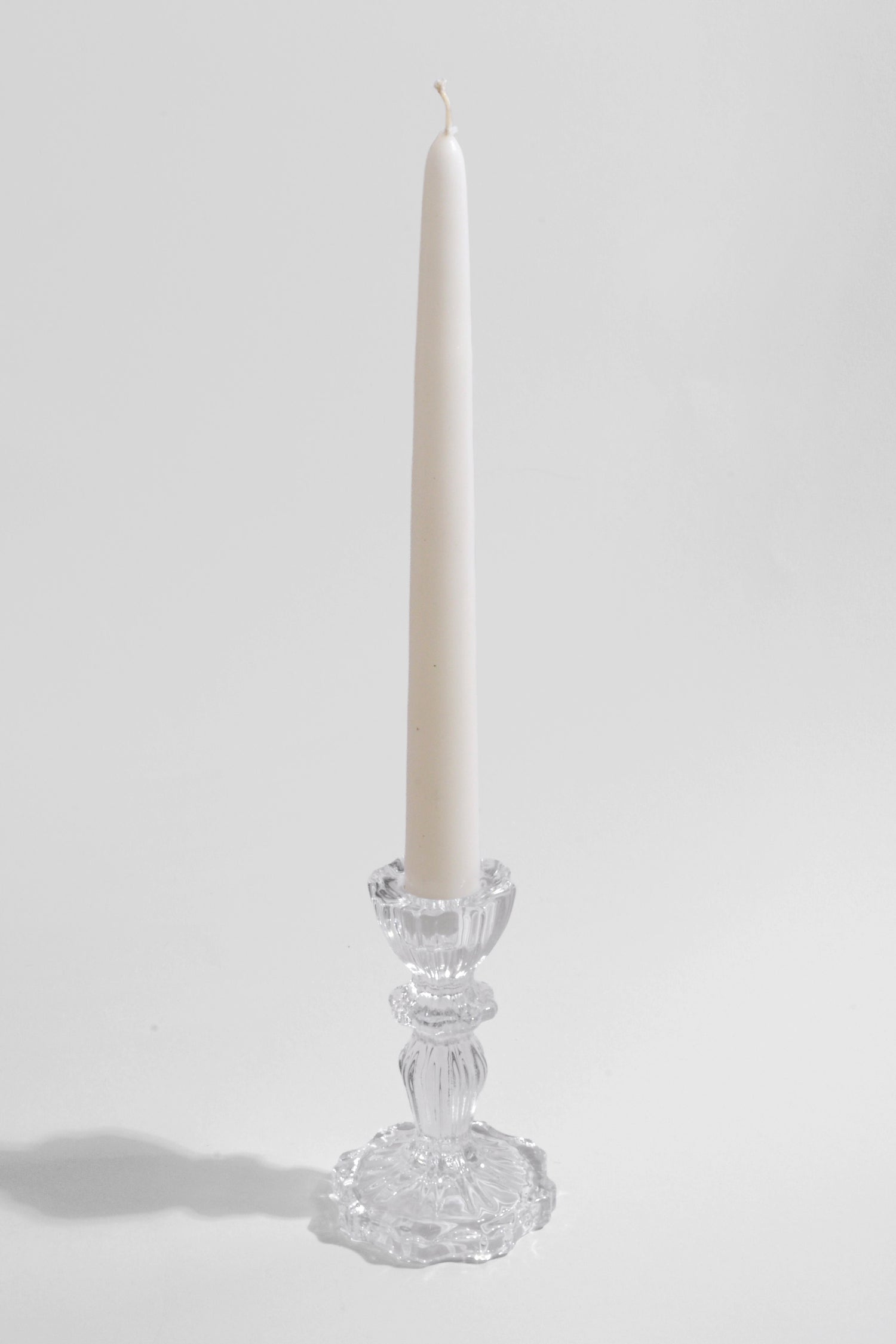 4.25" Glass Candle Holder Clear