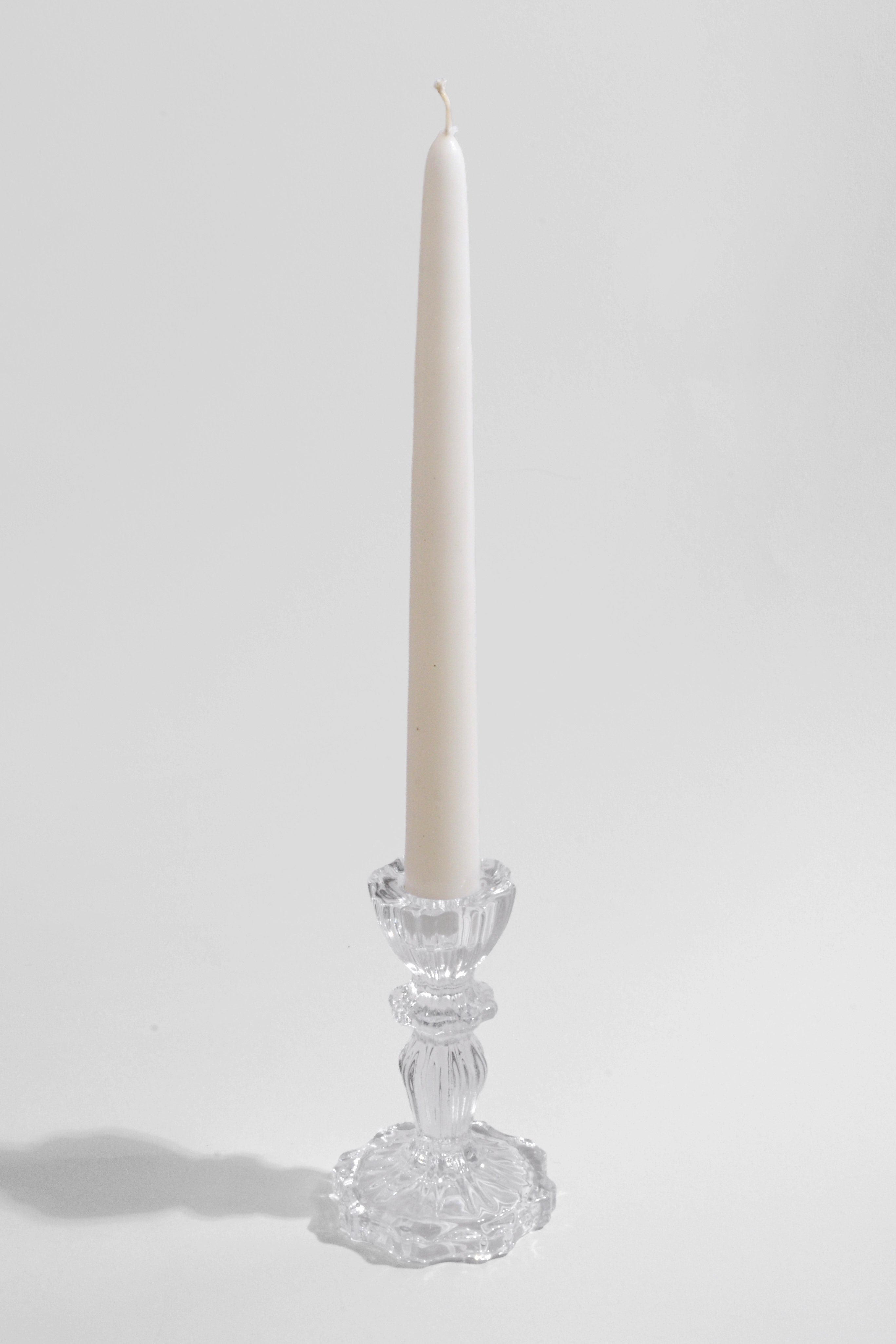 4.25" Glass Candle Holder Clear