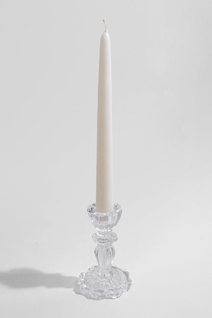 4.25" Glass Candle Holder Clear