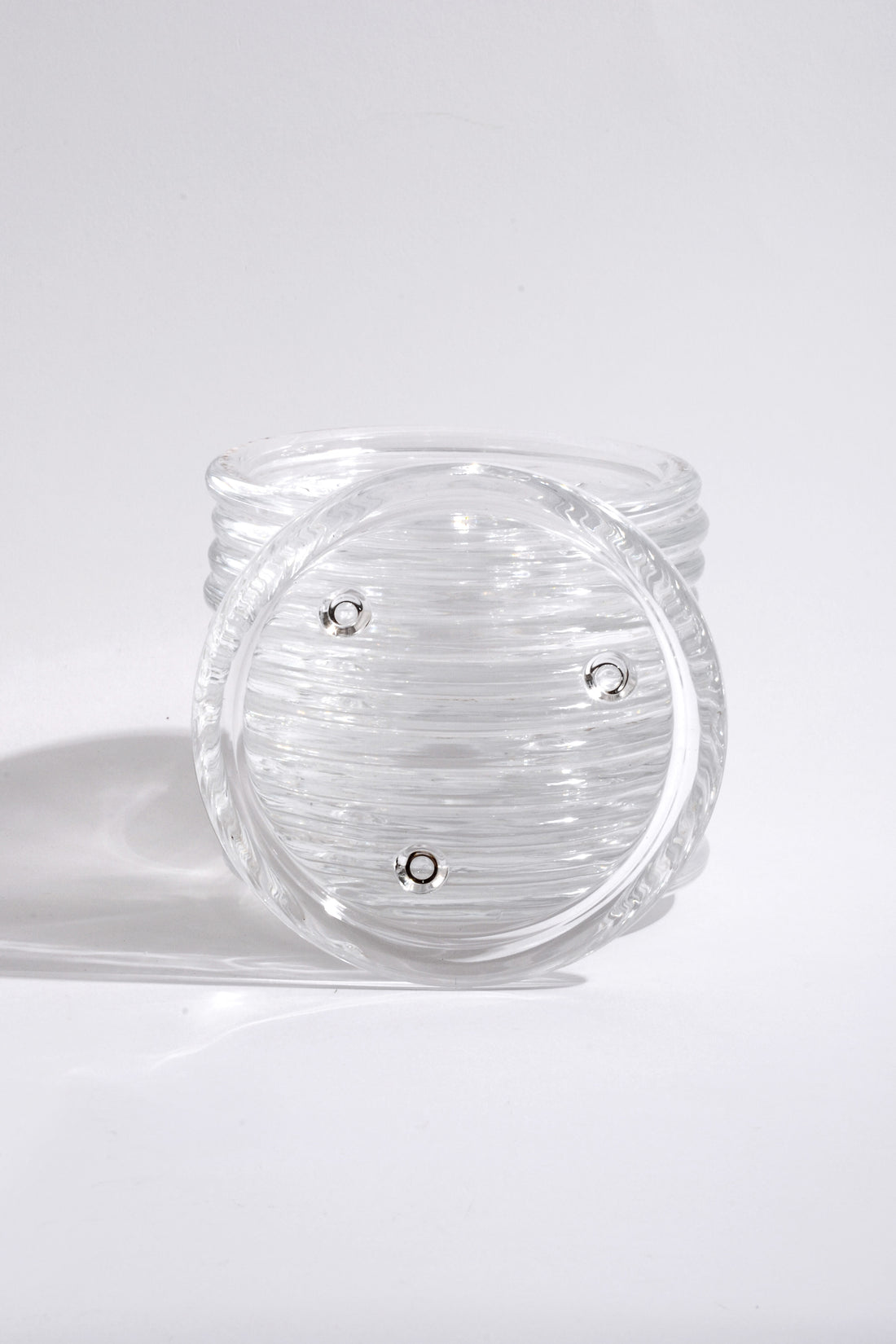 4" Glass Candle Dish Clear Bx12