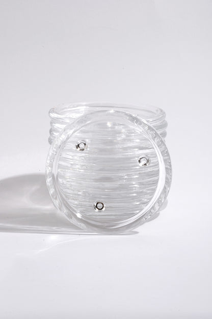 4" Glass Candle Dish Clear Bx12