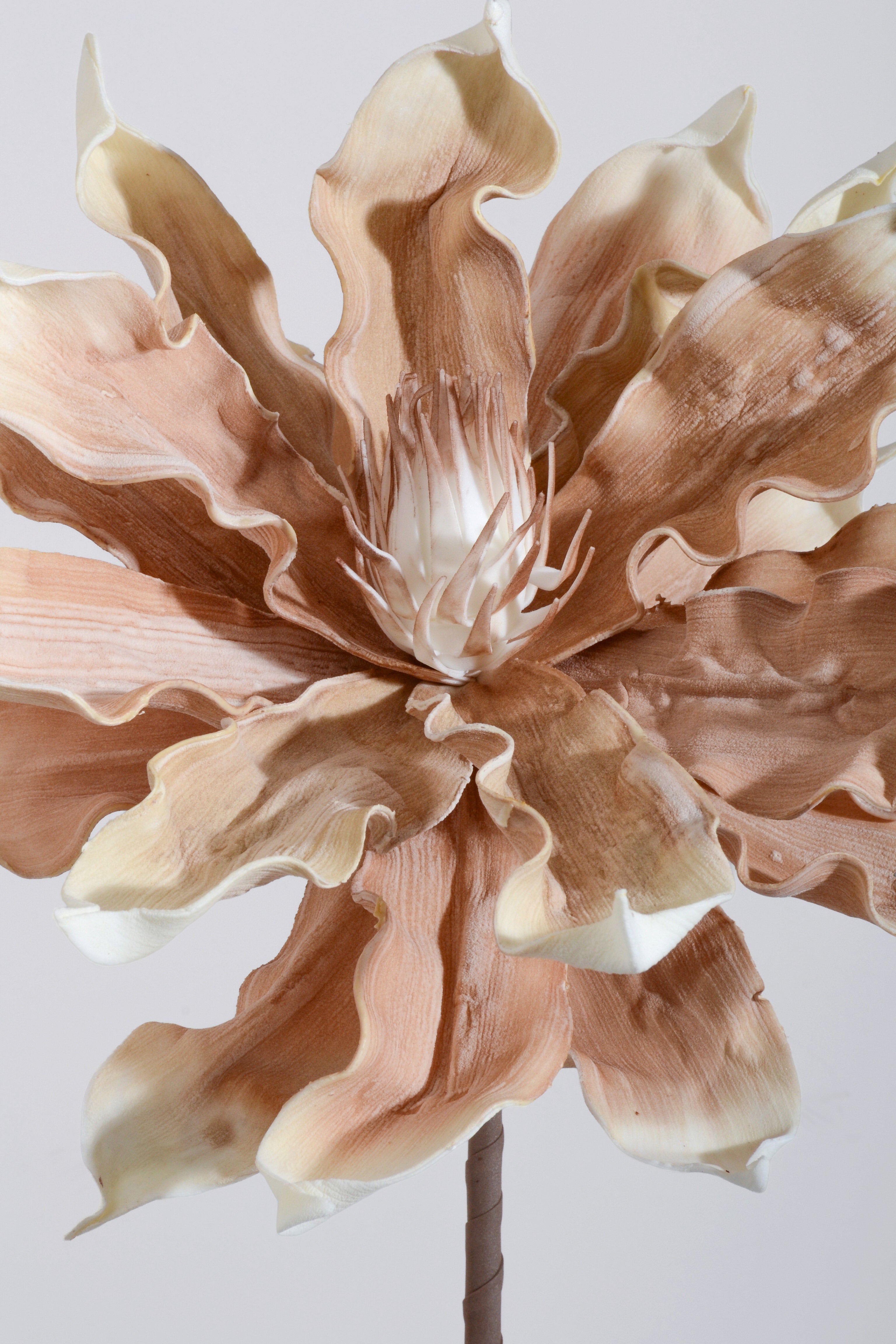32" Foam Flower Spray Brown