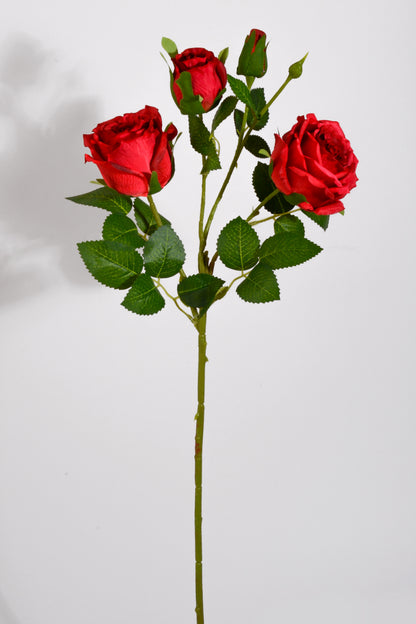28" Silk Rose Spray Red