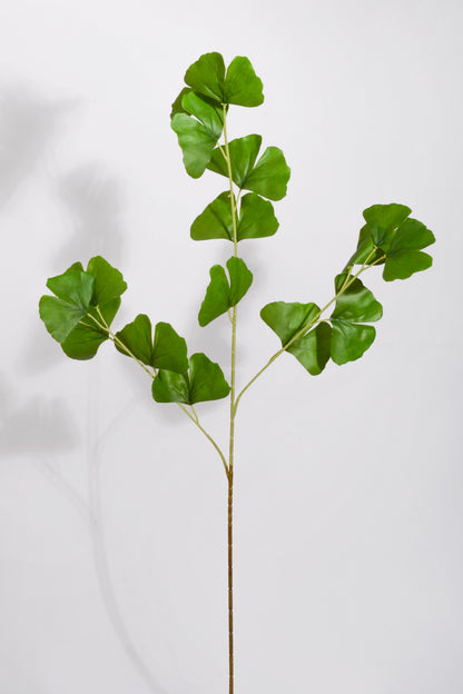 33.5" Artificial Ginkgo Leaf Spray Green