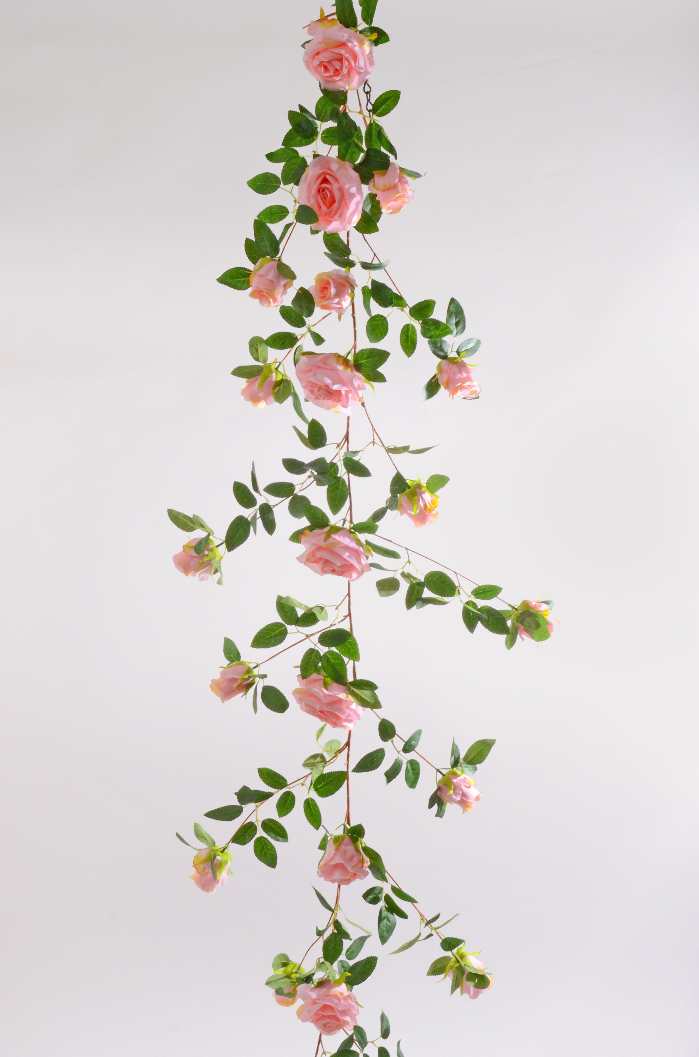 5.5FT Silk Rose Garland Pink