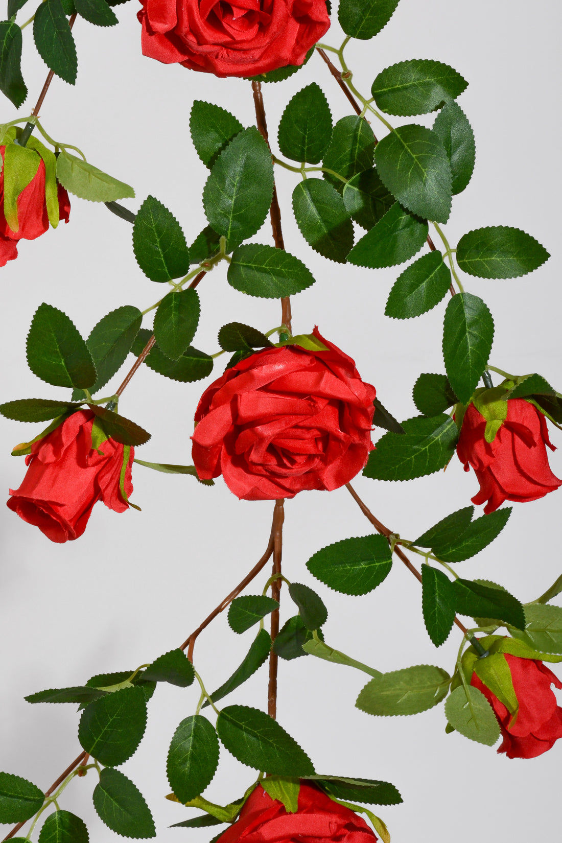 5.5FT Silk Rose Garland Red