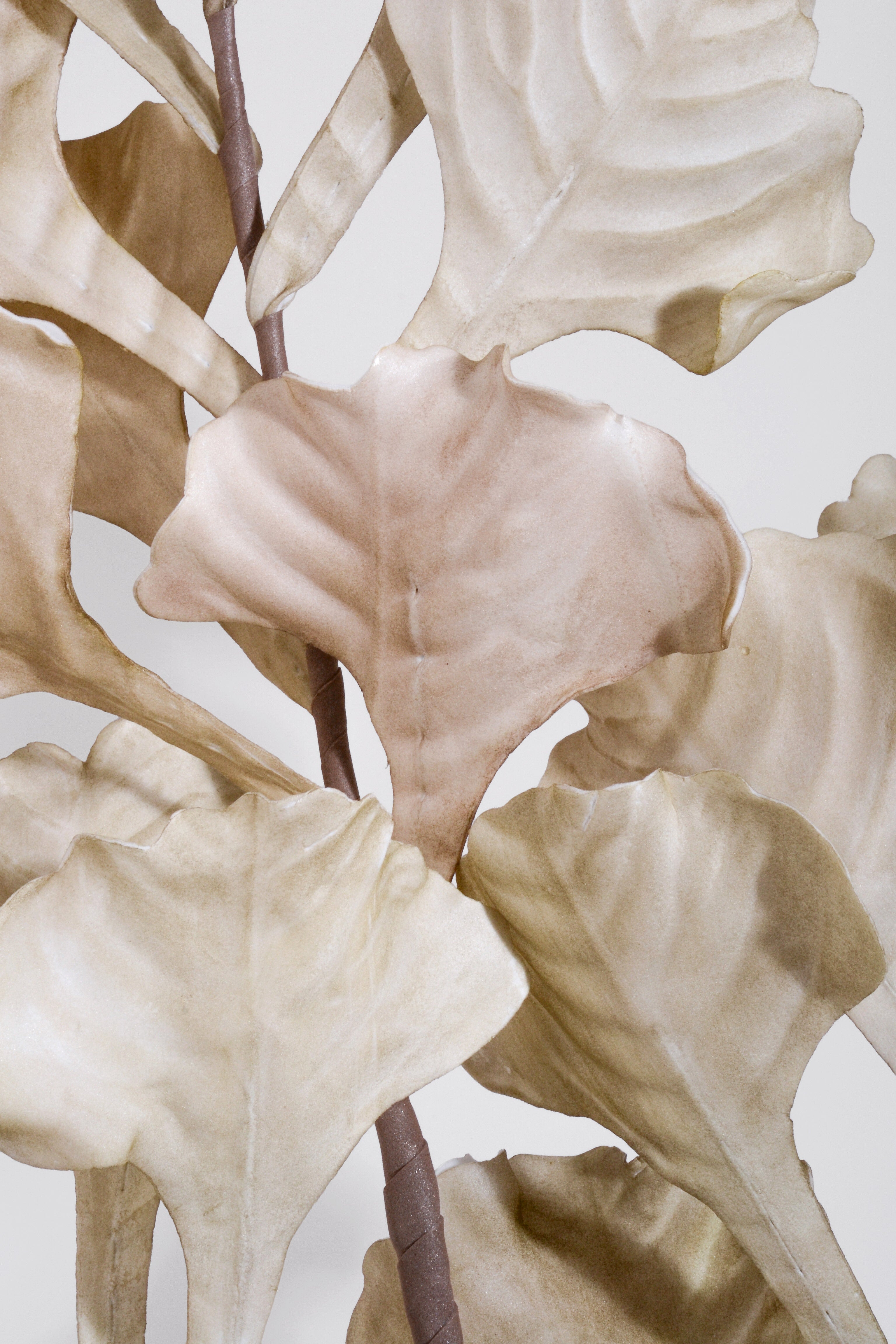 48" Artificial Eva Leaves Spray Beige