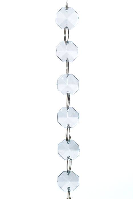 72" Acrylic Octagon Bead Garland Light Blue 